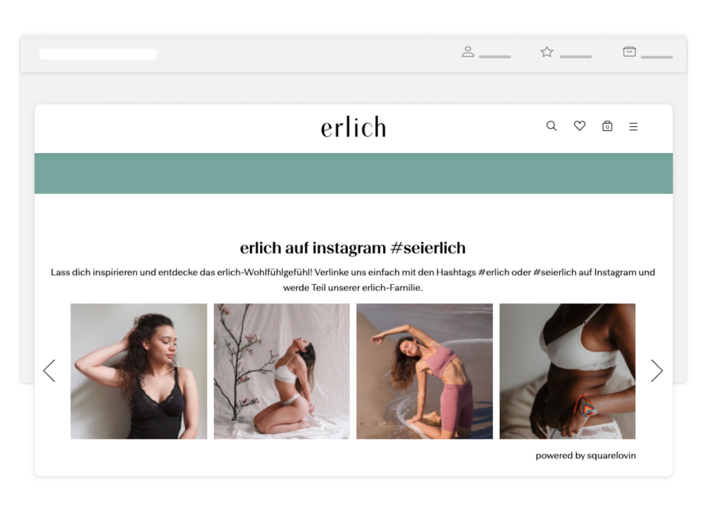 Social Content einbinden_ehrlich textil_en